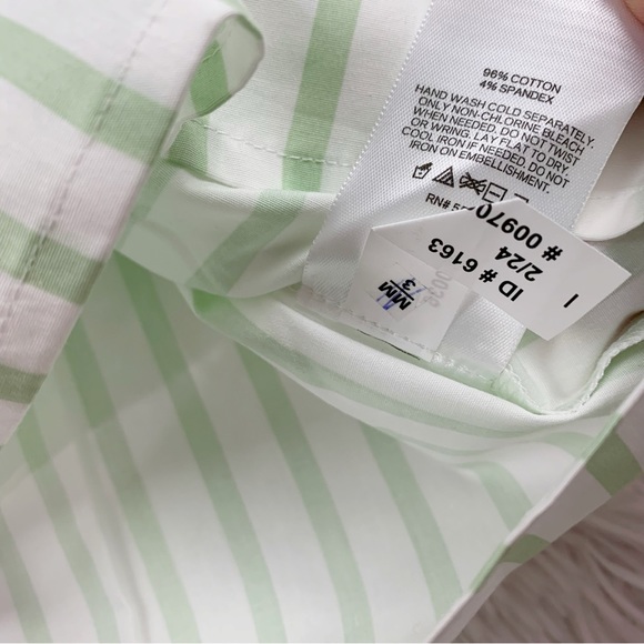 Express Embellished Striped Cropped Boyfriend Portofino Shirt long sleeve - Picture 11 of 12